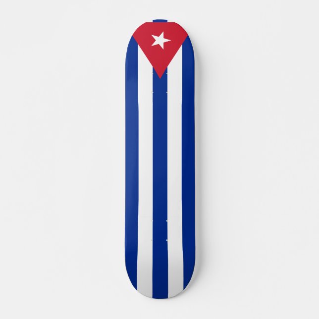 Quadro de skate de bandeira cubana (Frente)