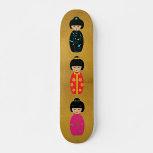 Quadro de skate de bonecas asiáticas