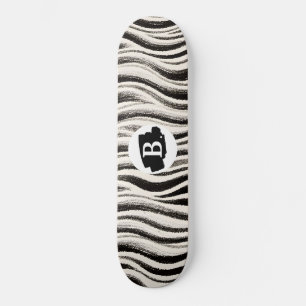 Quadro de skate de faixa de zebra personalizada