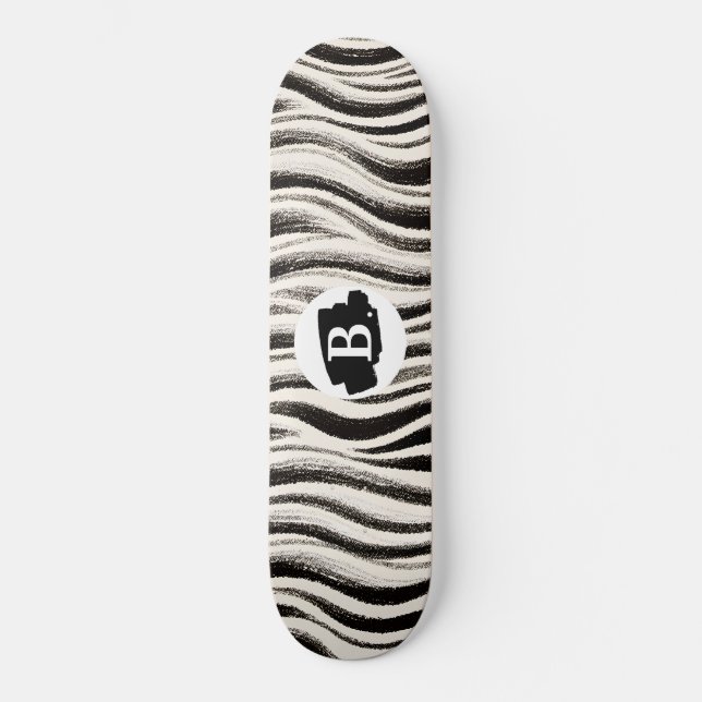 Quadro de skate de faixa de zebra personalizada (Frente)