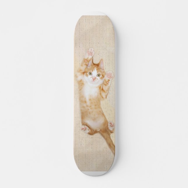 Quadro de skate de gatinho feliz (Frente)