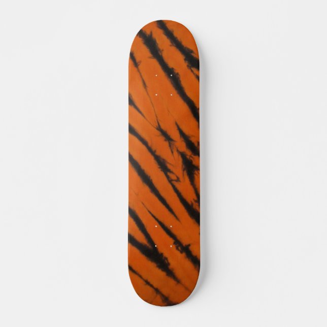 Quadro de Skateboard Black & Orange Bengal Stripe  (Frente)