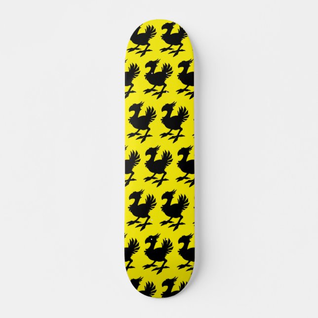 Quadro de Skateboard Chocobo Silhouette (Frente)