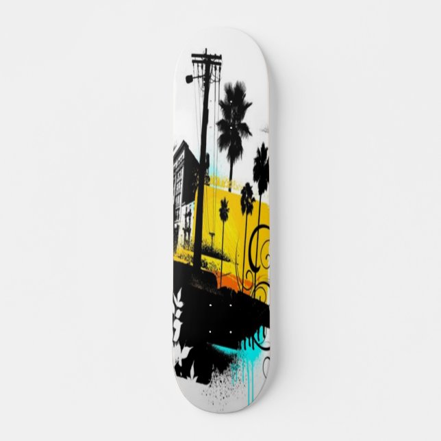 Quadro de Skateboard Cidade de Verão (Frente)