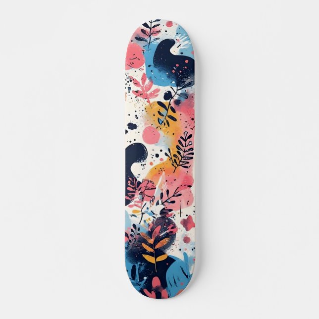 Quadro de Skateboard do Designer Moderno Vibrante (Frente)
