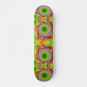 Quadro de Skateboard Fractal Olhado Verde