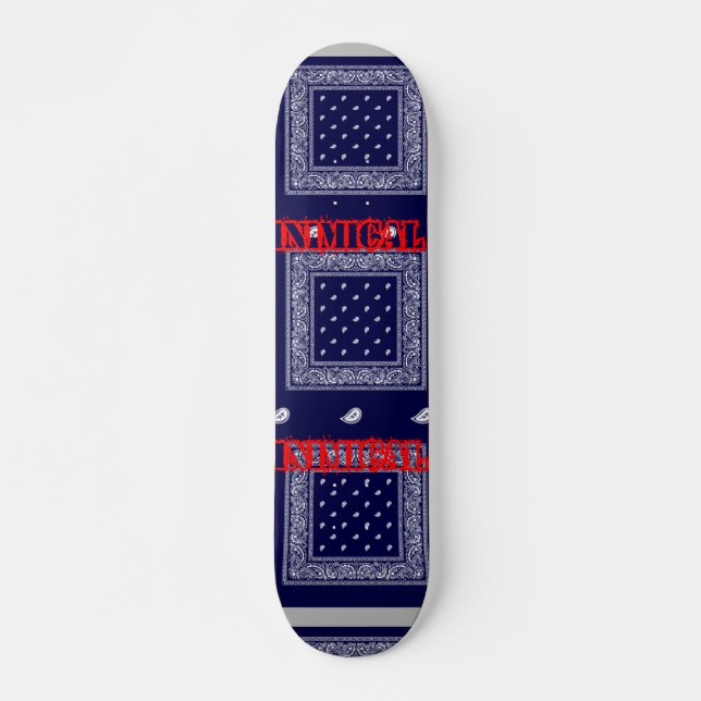Quadro de Skateboard Inimy Blue Paisley (Frente)