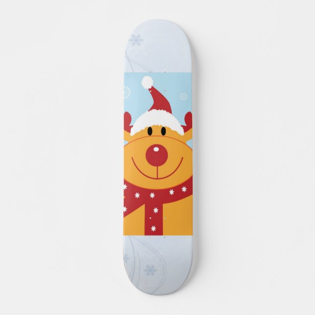 Quadro de Skateboard para Reindeers de Natal (Frente)