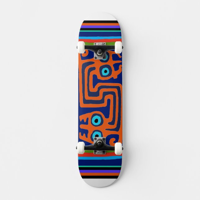 Quadro de Skateboard Tribal Inca (Frente)