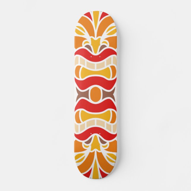 Quadro de Skateboard Tribal Tiki (Frente)