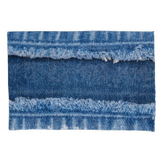 Quadro de Tecido Denim Com Dois Tons Branqueados