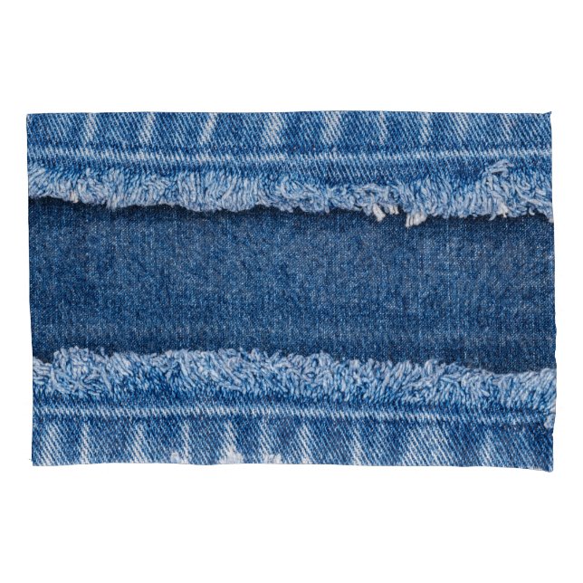 Quadro de Tecido Denim Com Dois Tons Branqueados (Frente)