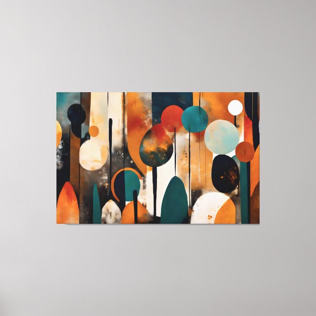 Quadro decorativo abstrato material Canvas (Frente)