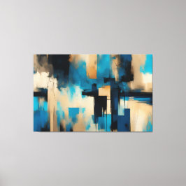 Quadro decorativo abstrato material Canvas