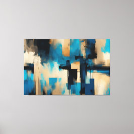 Quadro decorativo abstrato material Canvas