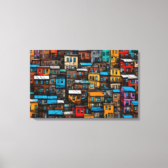 Quadro decorativo favela Impressão em Canva (Frente)