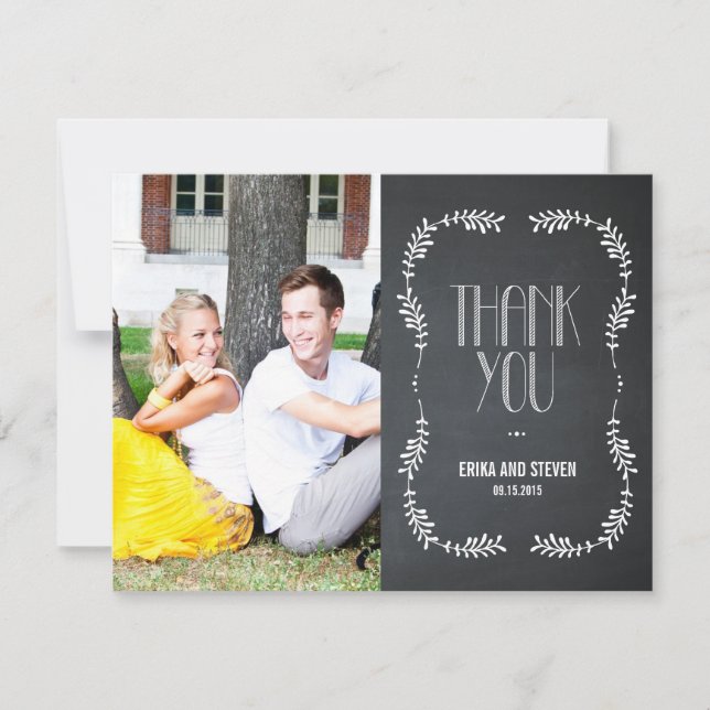 Quadro deixa Cartões de agradecimentos de casament (Frente)