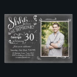 Quadro do convite 30 do aniversário da surpresa<br><div class="desc">Maneira perfeita do ♥ A de convidar seus convidados a esta festa de aniversário especial! Design do quadro. Você pode pôr sua própria imagem!</div>