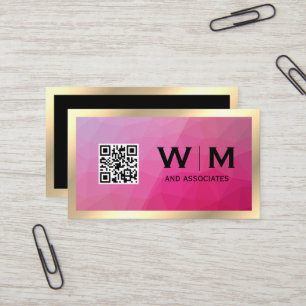 Quadro Dourado Geométrico Cartão de visita de