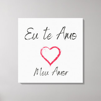 Quadro eu te amo impressão em canvas