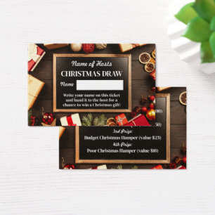 Quadro Festivo, Festa de Natal Bilhetes Raffle