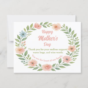 Quadro Floral de Cores Aquáticas do Cartão Postal