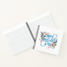 Quadro Floral do Dia de as mães Feliz | Notebook