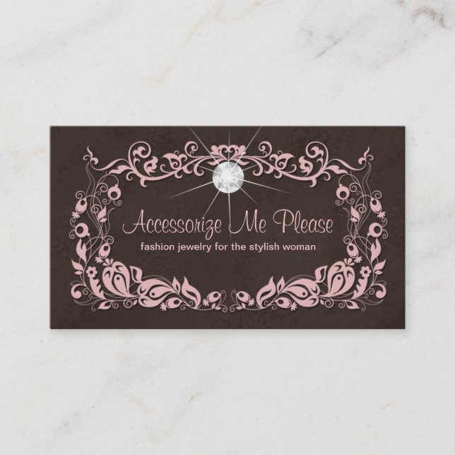 Quadro floral Sd de Brown do rosa do cartão de (Frente)