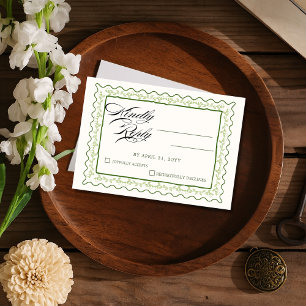 Quadro Floral Verde Antigo Resposta de Casamento R
