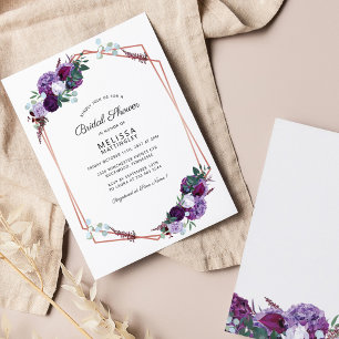 Quadro Geométrico Floral Purple Chá de panela