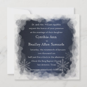 Quadro Icy Quadrado de Convite para Neve