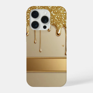 ✨ Quadro Luxuoso de Glitter Golden Flow Pingando