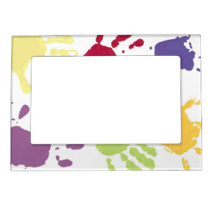 Quadro magnético das mãos dos miúdos amarelo