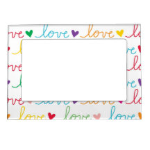 Quadro Cursive multicolorido do coração do amor
