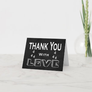 Quadro Negro de Agradecimento Corações de Amor Cas
