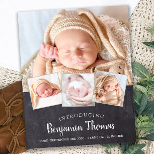 Quadro Orçamental Bebê 4 Foto Nascimento Obrigado