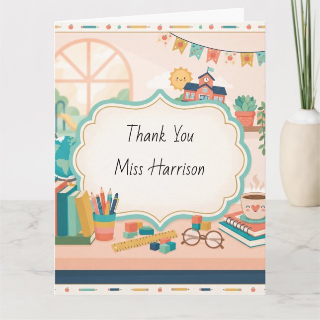 Quadro Personalizável de Agradecimento ao Professo (Frente)