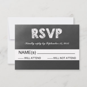 Quadro preto que Wedding RSVP