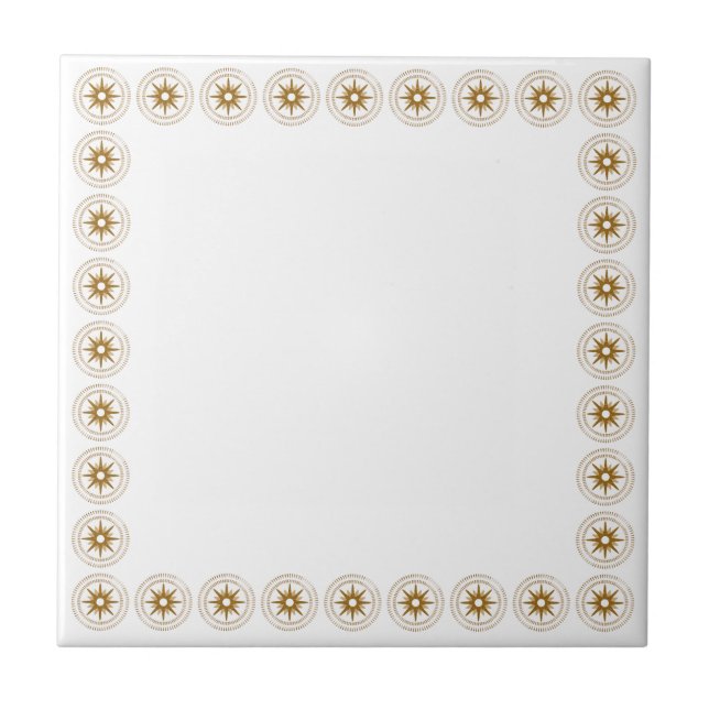 Quadro Simples Dourado do Medallion Starburst (Frente)