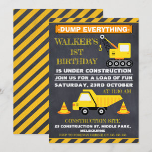 Quadro sob o convite do aniversário da construç