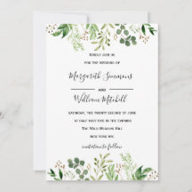 Quadro-sombra de Verão Watercolor Convite para cas