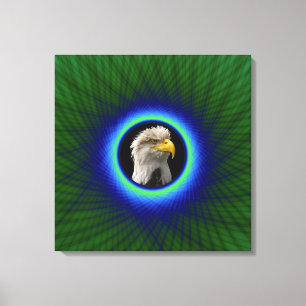 Quadro tecido impressão das canvas em verde e no