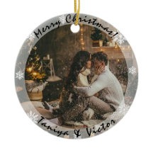 Quadro transparente com Enfeites de natal de fotos