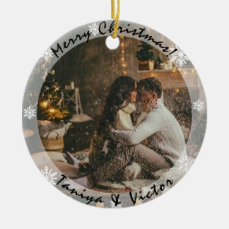 Quadro transparente com Enfeites de natal de fotos