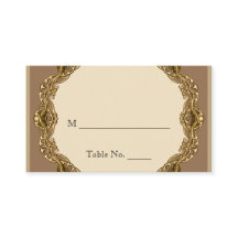 Quadro Vitoriano em Cartões de Casamento Dourado