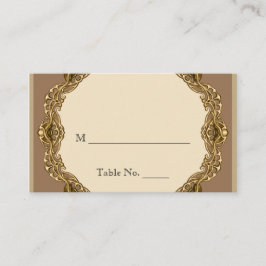 Quadro Vitoriano em Cartões de Casamento Dourado