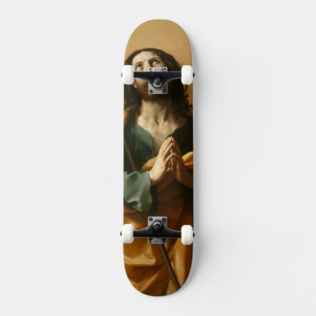 Quadros de skate de Arte Religiosa "Santo James" (Frente)