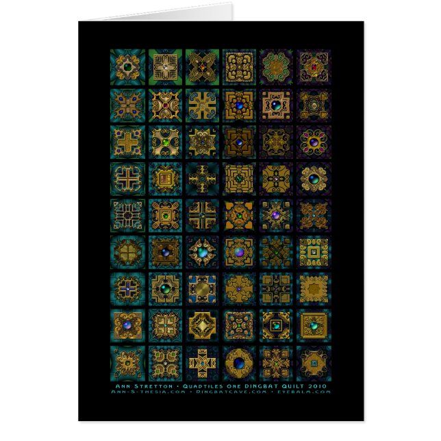 Quadtiles um cartão da edredão (Frente)