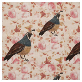 Quail de queda no Tecido Chintz