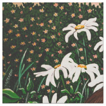 Quail in Daisies Tecido